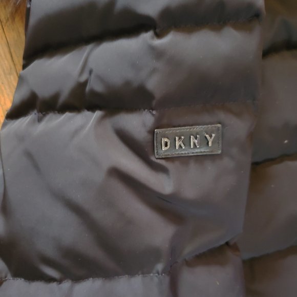 DKNY Faux-fur-trim Puffer Coat - Black - L - Picture 10 of 11